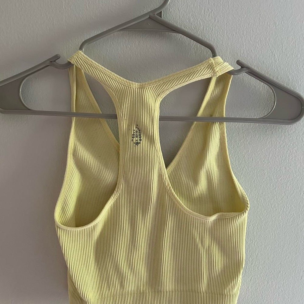 Yellow Ribbed Tank Top - Picture 2 of 4